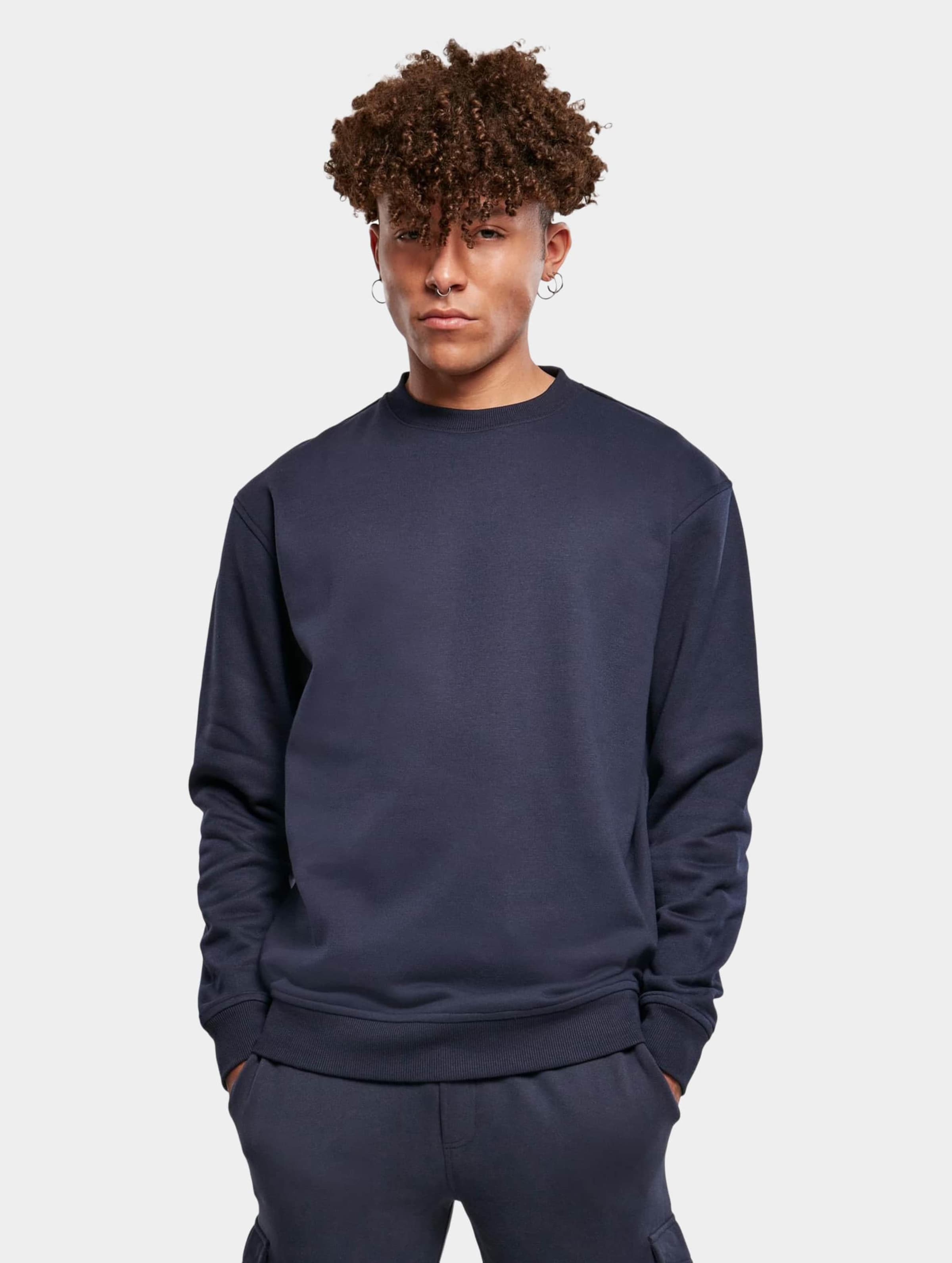 Urban Classics Crewneck sweater/trui -XXL- Basic Blauw
