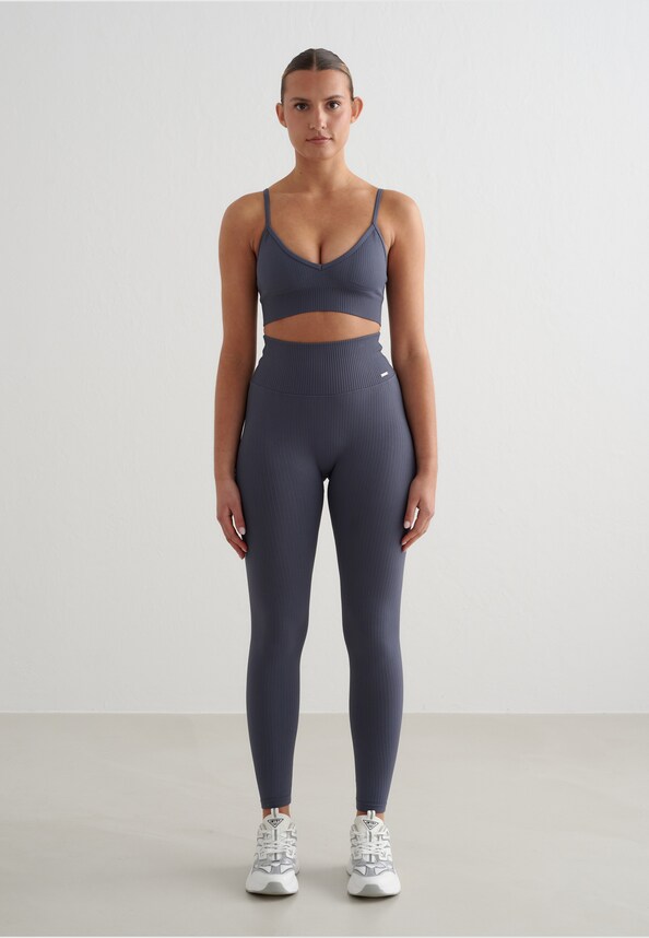 Ribbed Seamless Deep Cut Bra-3