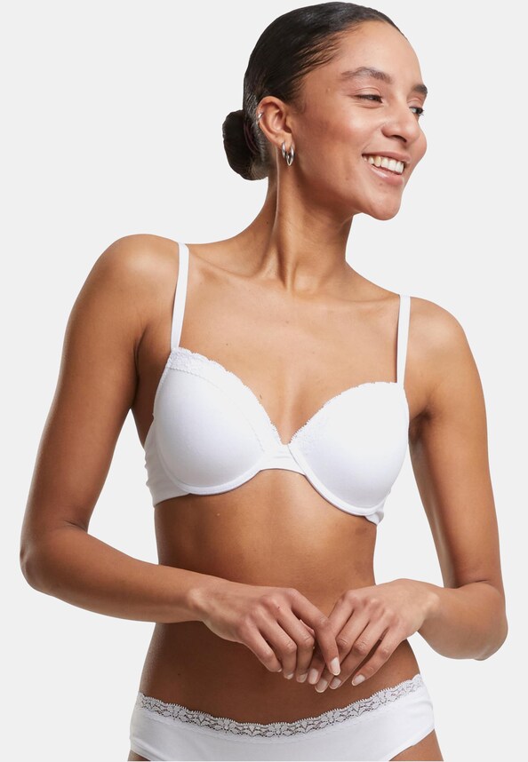 Ladies Basic Cotton Bra Lace 2-Pack-0