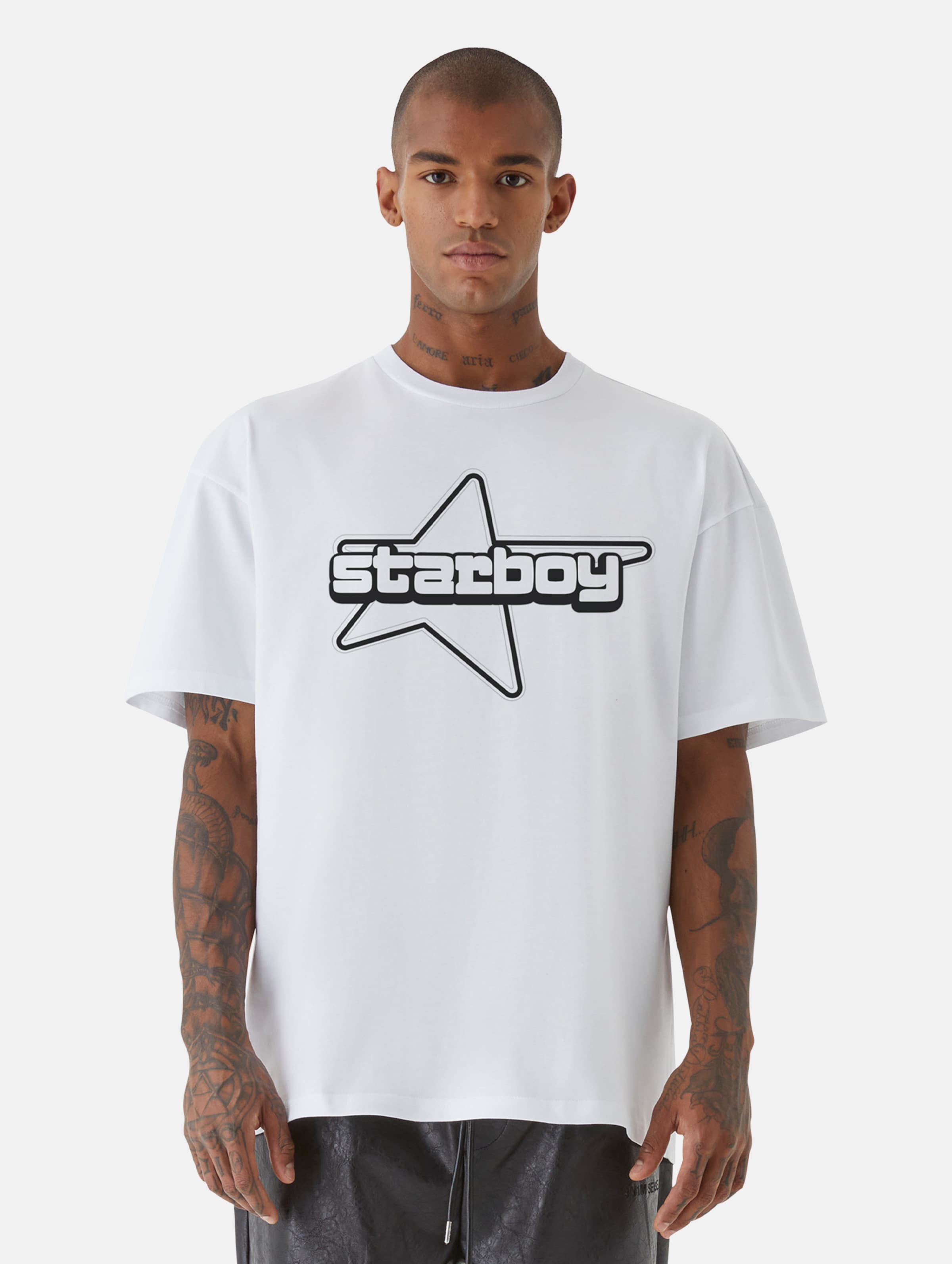 9N1M SENSE Y2K Starboy T-Shirts Männer,Unisex op kleur wit, Maat M