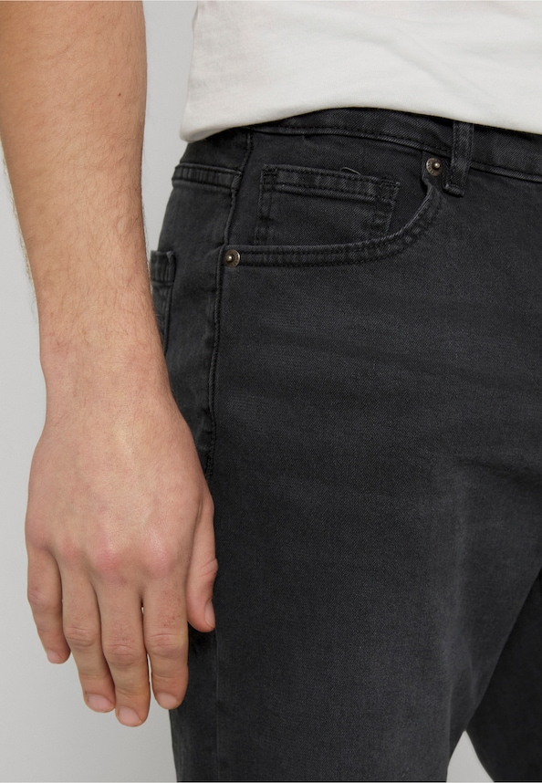 Basic Slim Fit Jeans Shorts-3