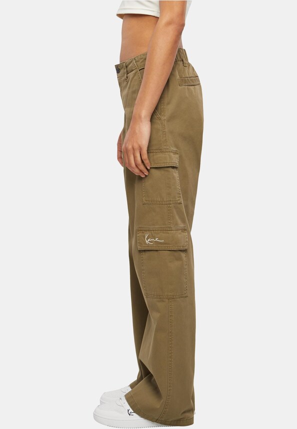 KW241-061-1 Karl Kani Small Signature Washed Cargo Pants-2