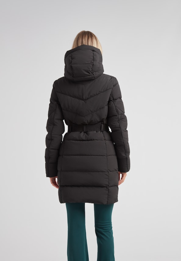 DIAMOND BELTED PUFFER COAT MATT-1