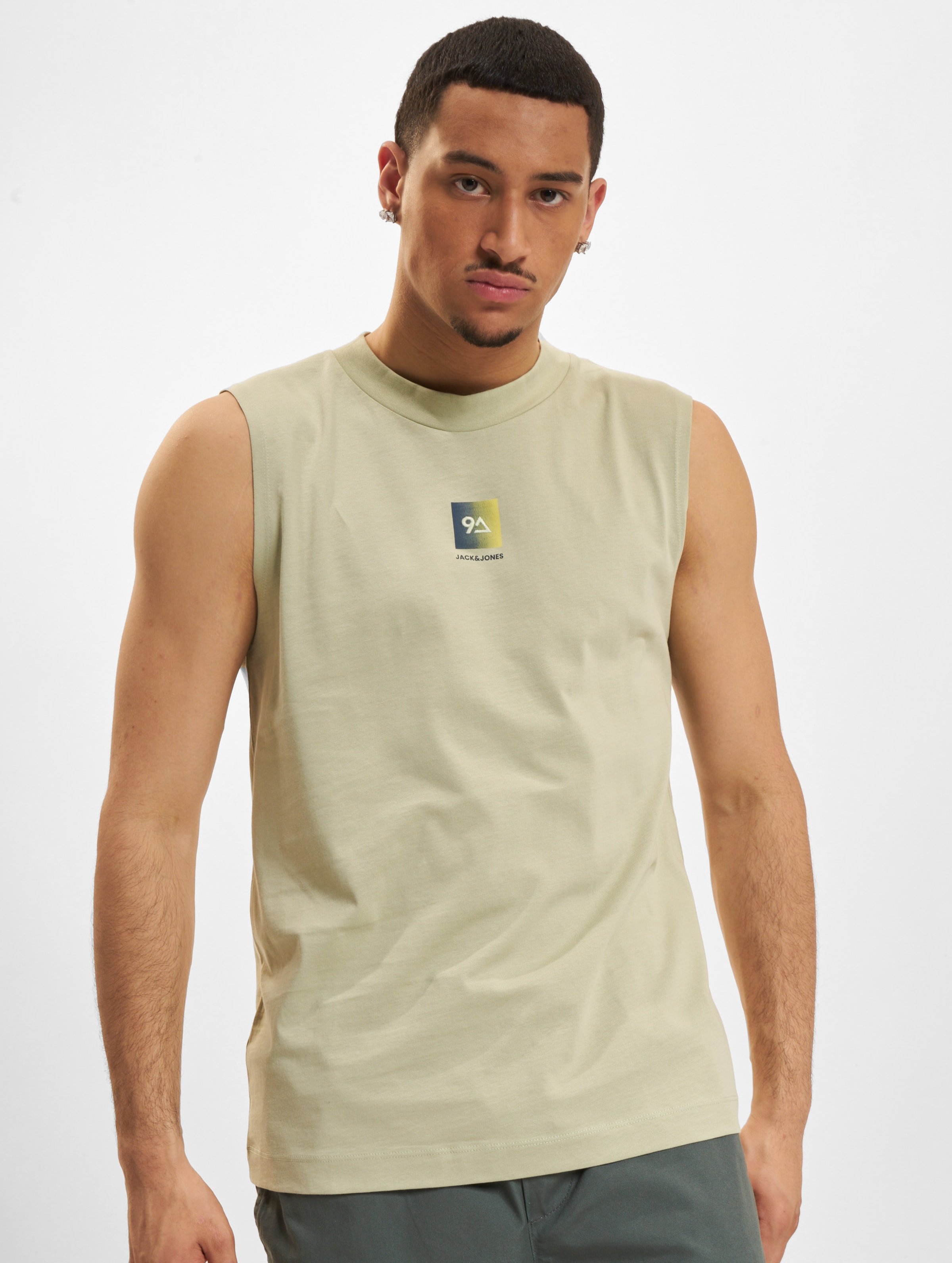 Jack & Jones Beech Logo Sleeveless Tank Top Männer,Unisex op kleur groen, Maat M