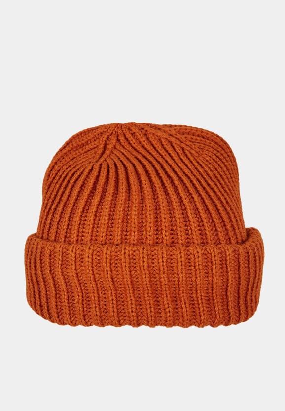 KA214-038-2 Signature Fisherman Beanie Cognac-1