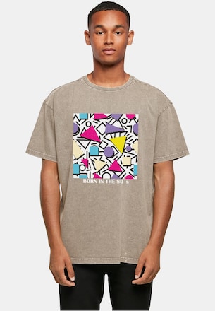 Geometric Retro Acid Washed Heavy Oversize