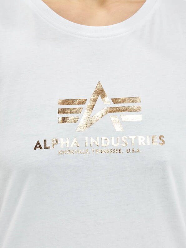 Alpha Industries New Basic Foil Print T-Shirt White/-3
