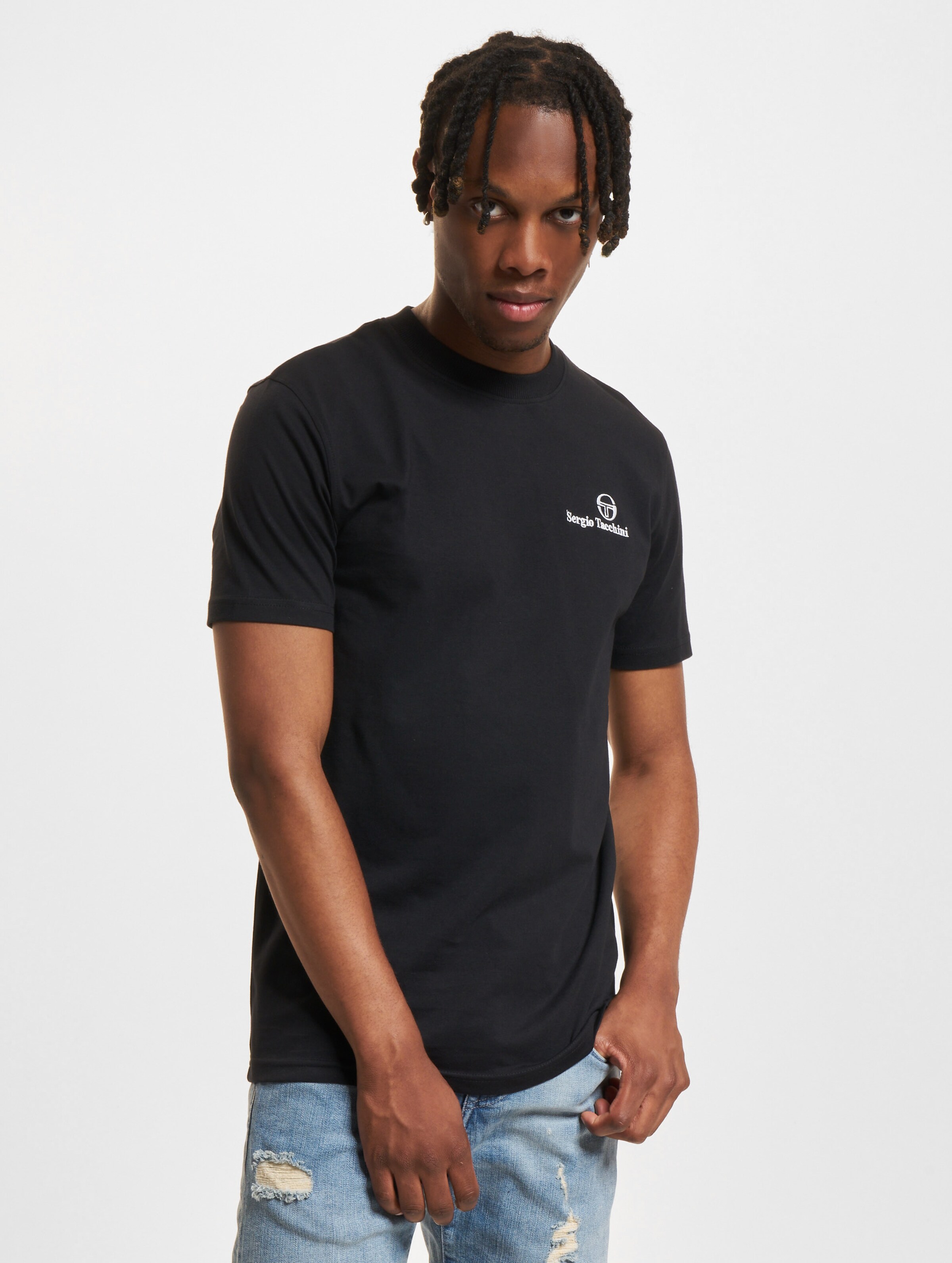 Sergio Tacchini Felton T-Shirt op kleur zwart, Maat S