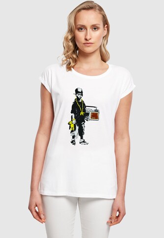 Ladies Brandalised - Boy With Teddy T-Shirt