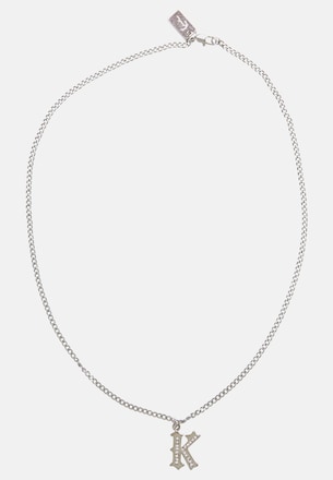 KK Rhinestone Pendant Cuban Link Chain