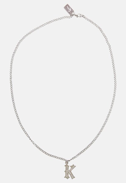 Kk Chain Karl Kani KK Rhinestone Pendant Cuban Link Chain | DEFSHOP | 151795