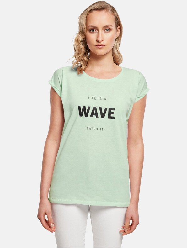 Ladies Summer - Life is a wave T-Shirt-0