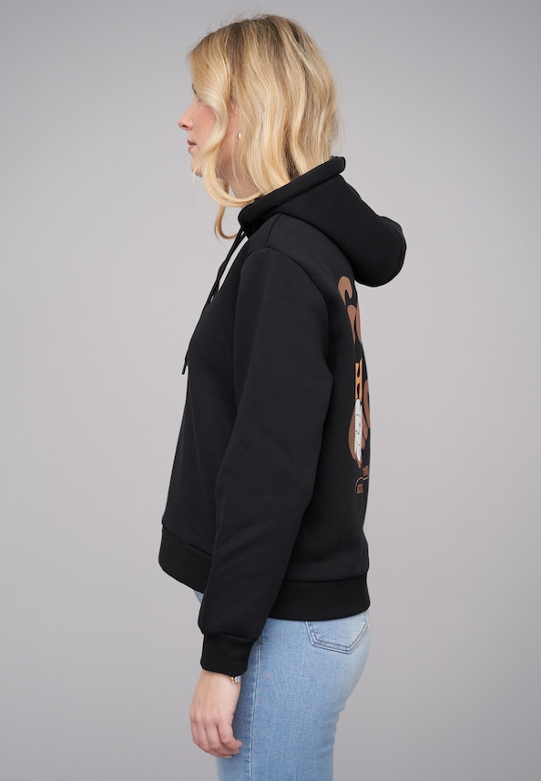Ladies 77 Good Things Black Everyday Hoodie-2
