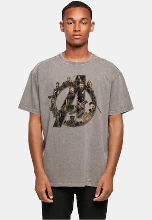 Avengers Infinity War - Logo Acid Washed Oversized Tee