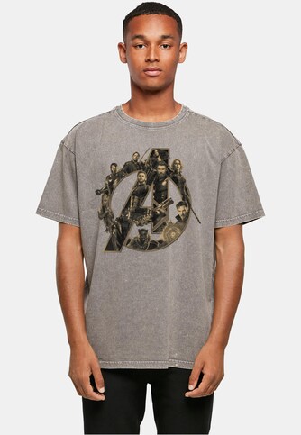 Avengers Infinity War - Logo Acid Washed Oversized Tee
