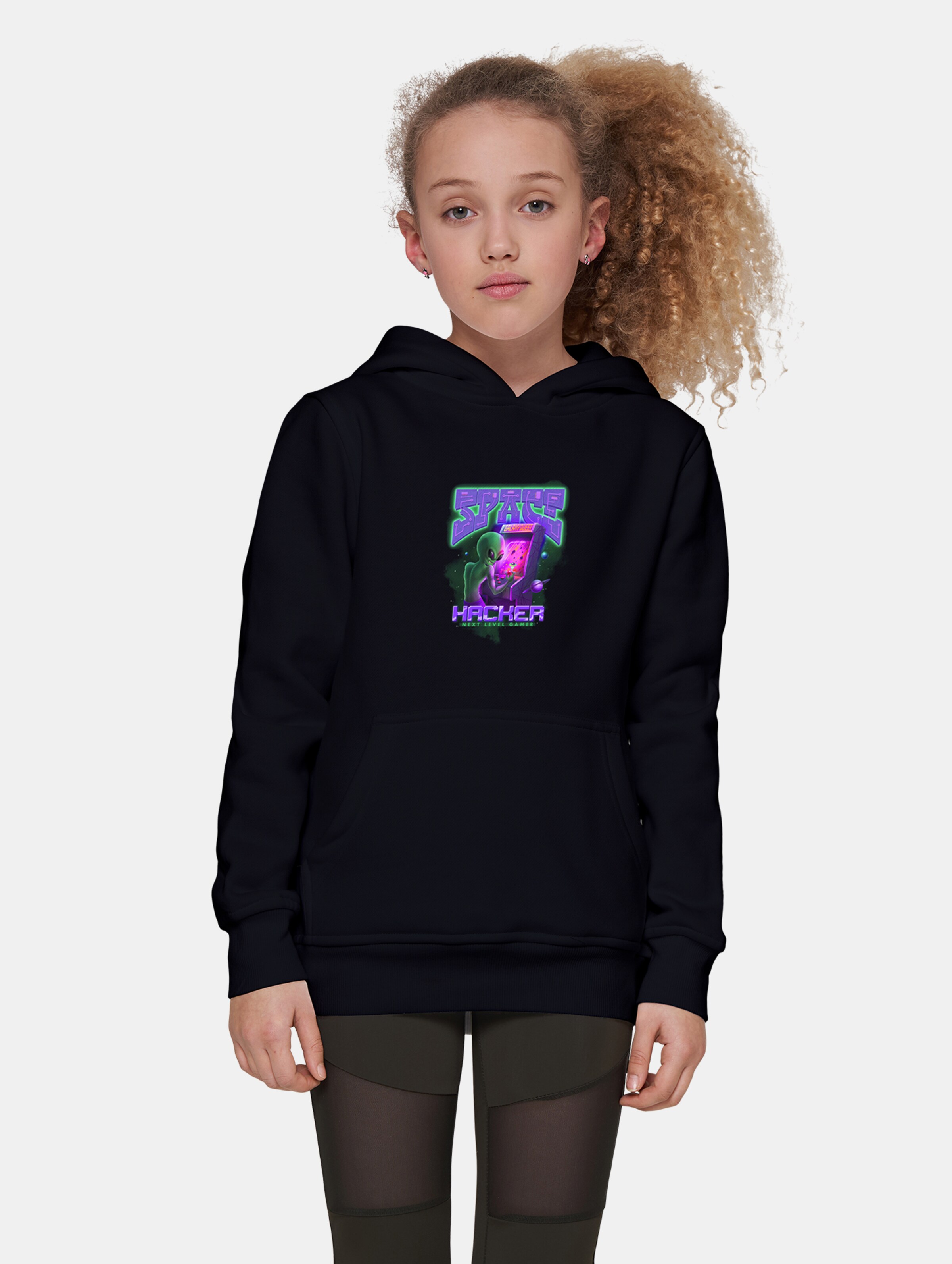 Mister Tee - Kids Space Hacker Kinder hoodie/trui - Kids 122/128 - Zwart