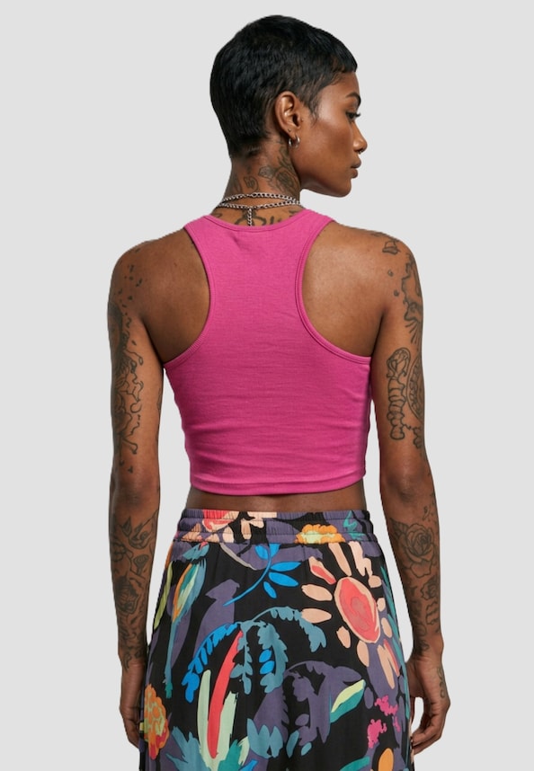 Ladies Cropped Rib -1