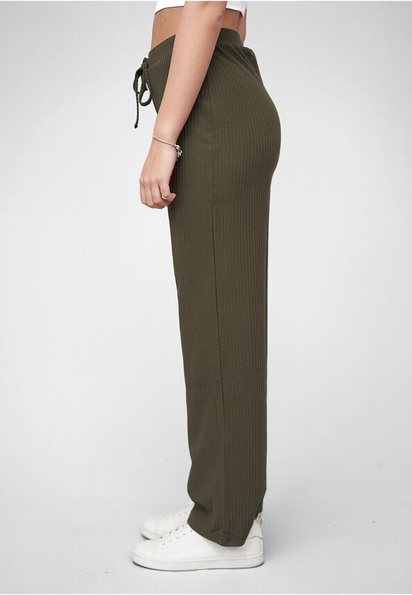 Pieces Damen Ribbed Stoffhose-2
