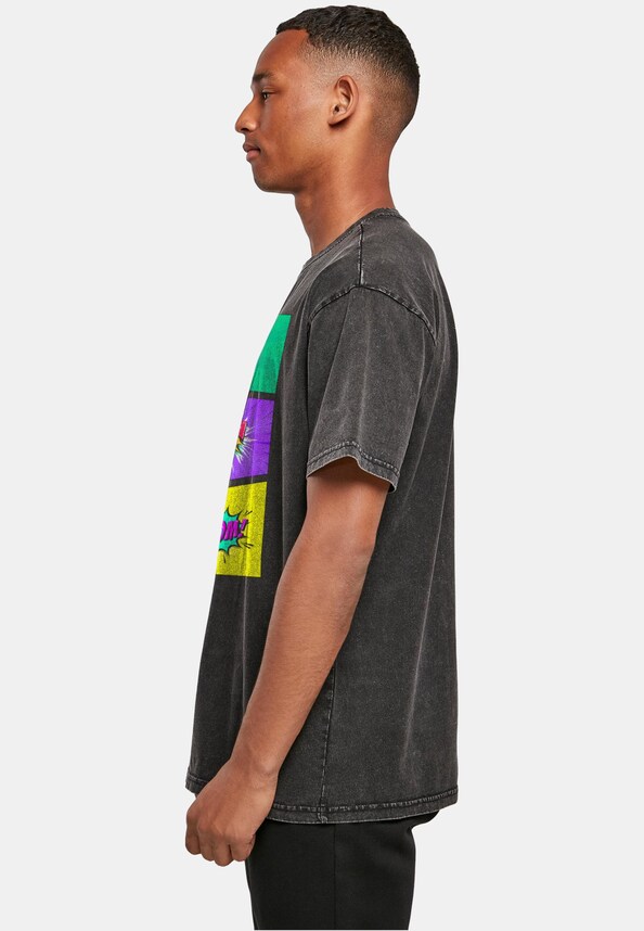 Book Comic Acid Washed Oversized Tee-2