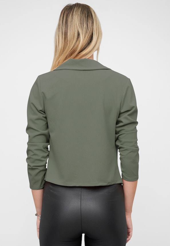 Short Blazer with ruched sleeves-1