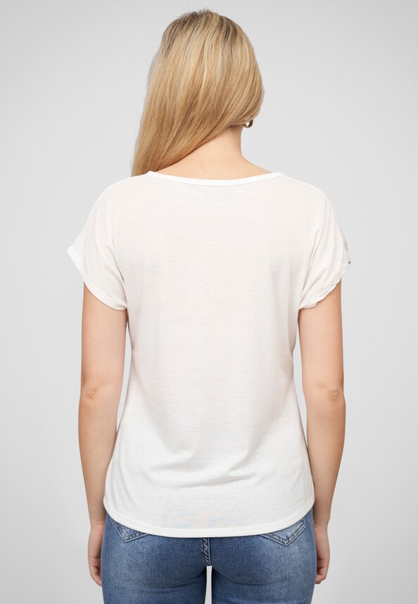 Viskose T-Shirt mit Traumfänger-Blumen Print-1