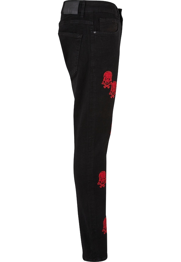 2Y Skinny Fit Skull Jeans-4