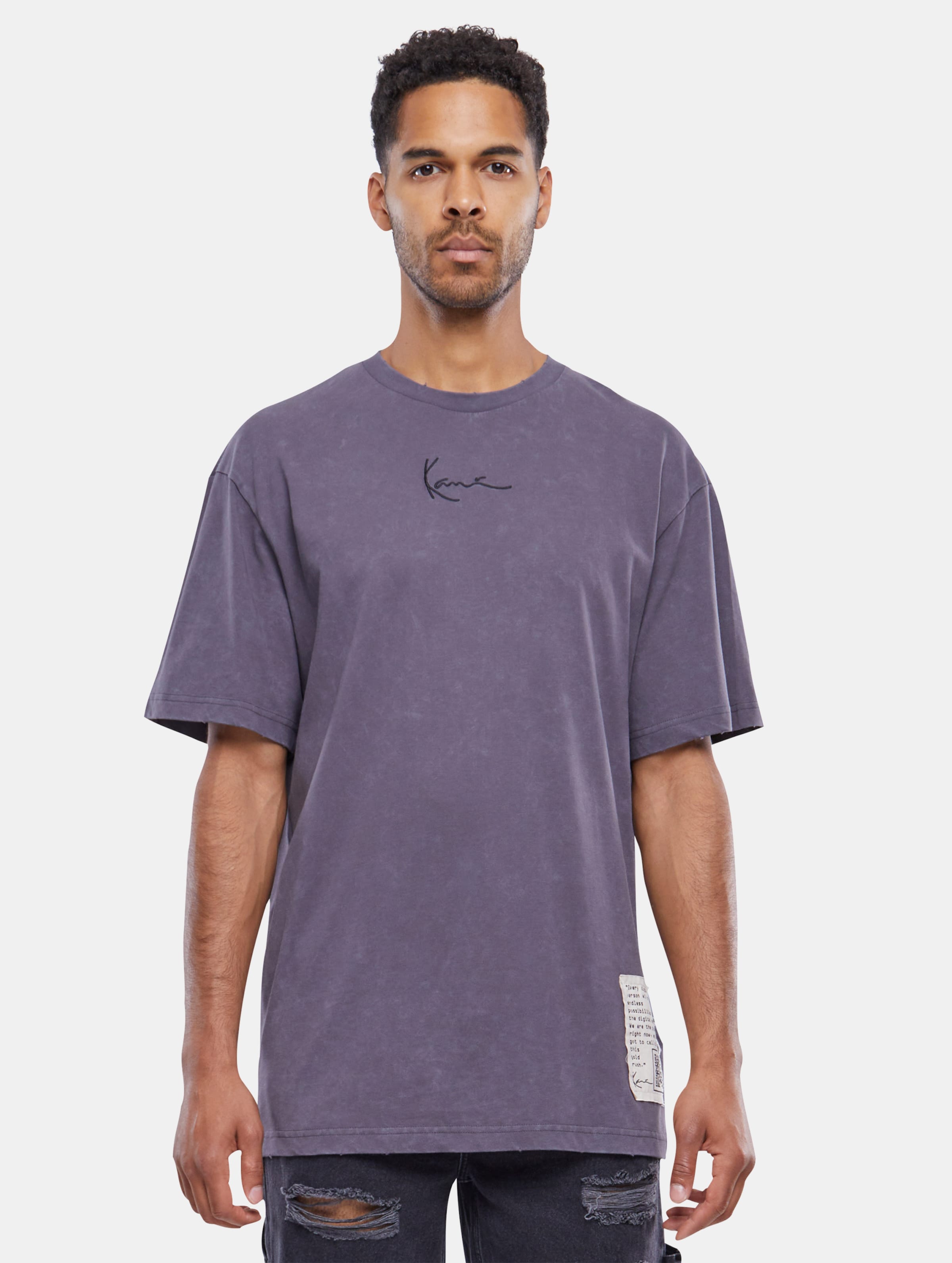 Karl Kani Small Signature destroyed T-Shirt Männer,Unisex op kleur violet, Maat S