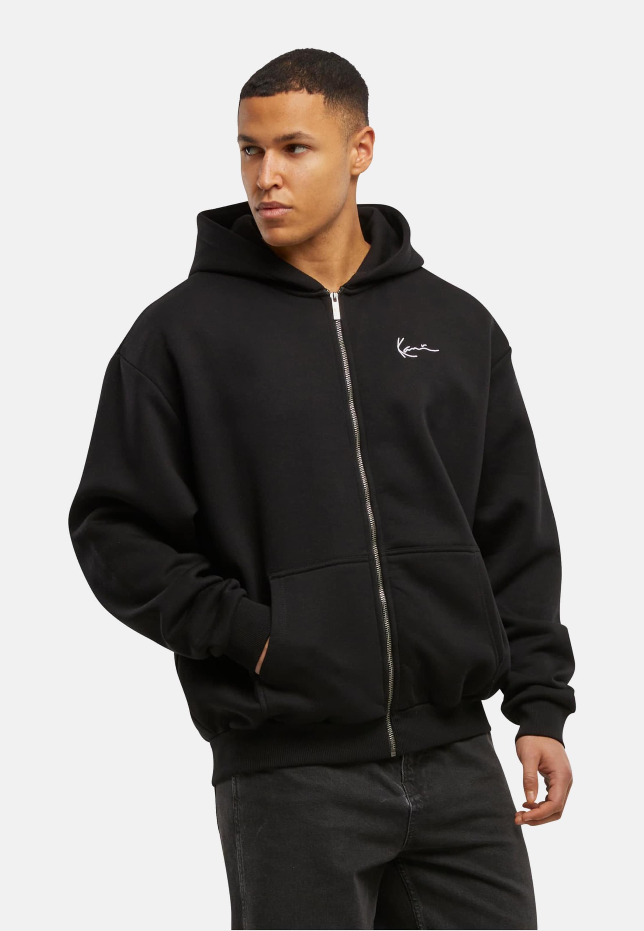 KARL KANI◆カールカナイ Patch Os Zip Hoodie [Black] Karl Kani Zip-Up Hoodie in Black | ABOUT YOU