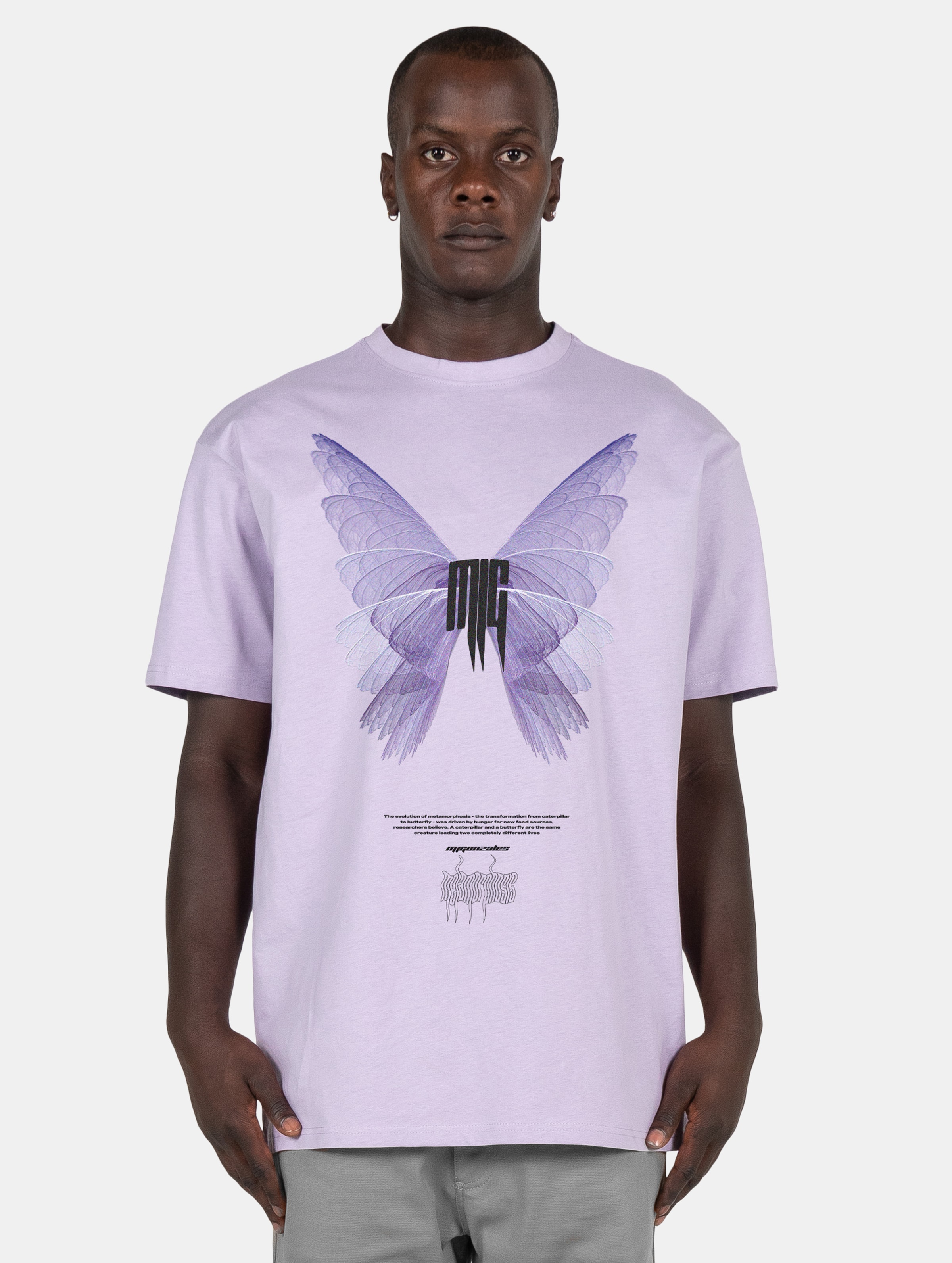 MJ Gonzales METAMORPHOSE V.6 x Heavy Oversized Tee op kleur violet, Maat M