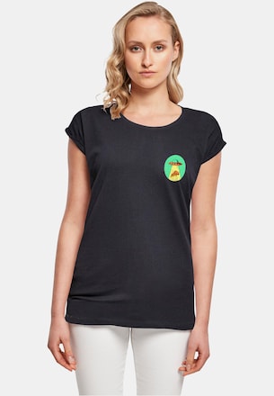 Ladies Ufo Pizza Extended Shoulder Tee