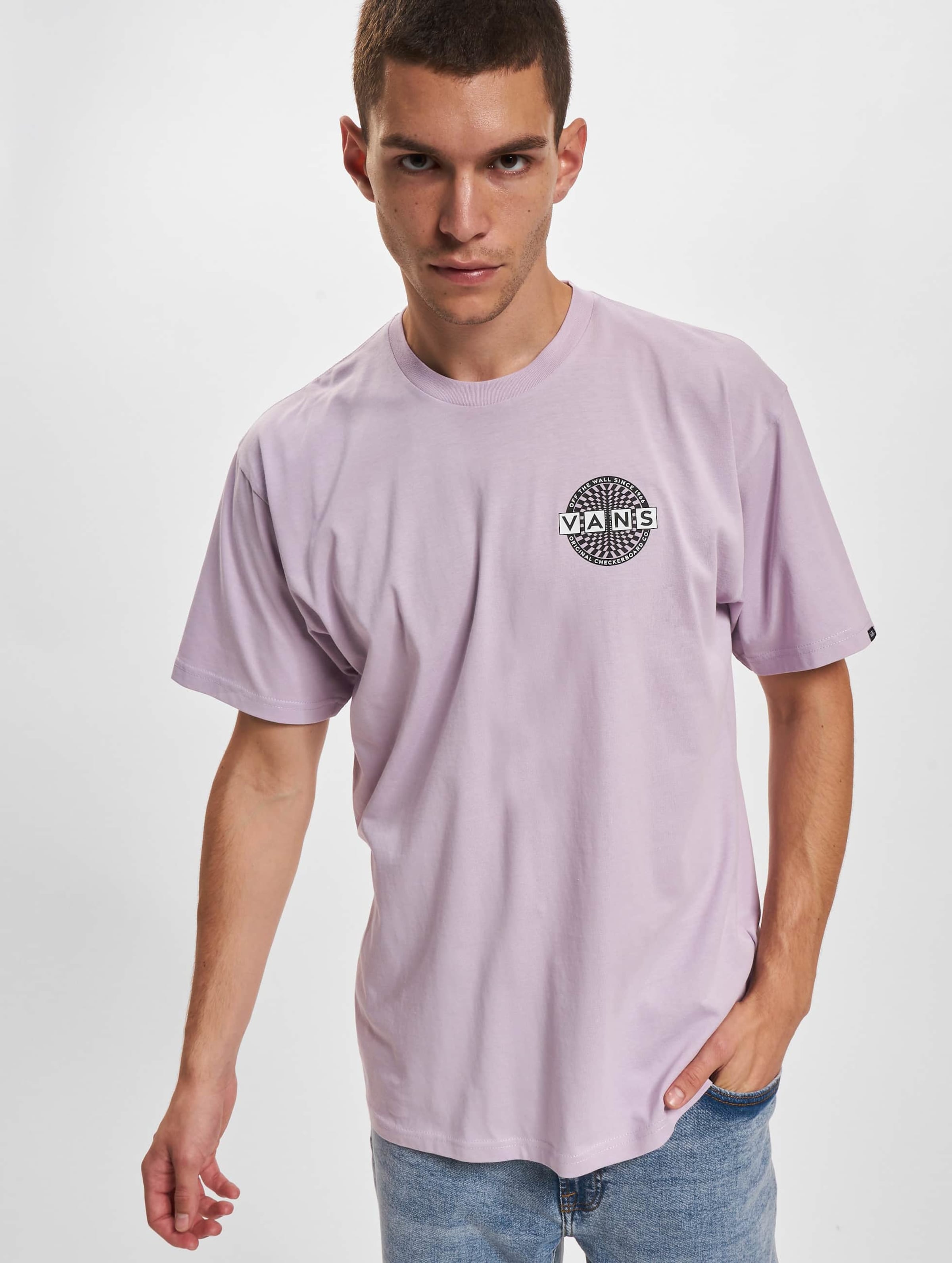 Vans pink checkerboard store shirt