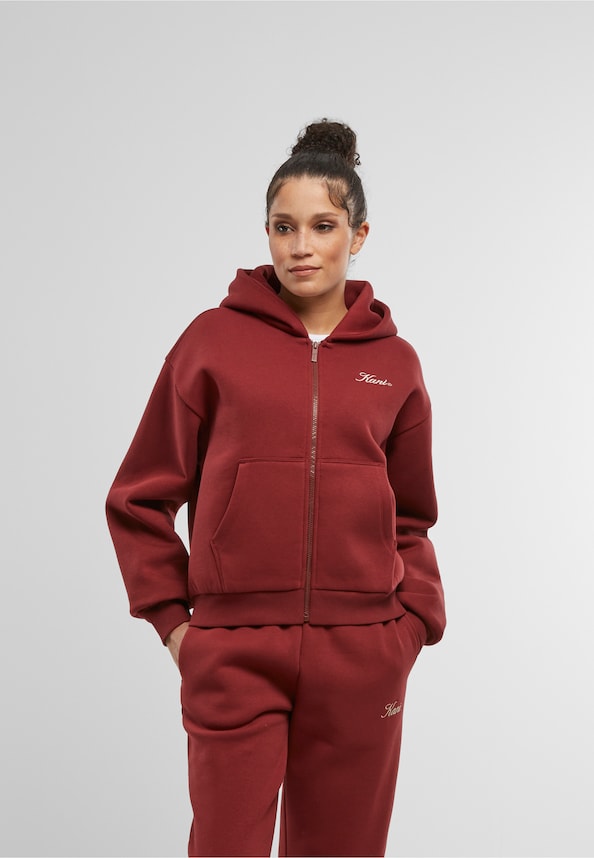 Kani Script Print Zip Hoodie-0