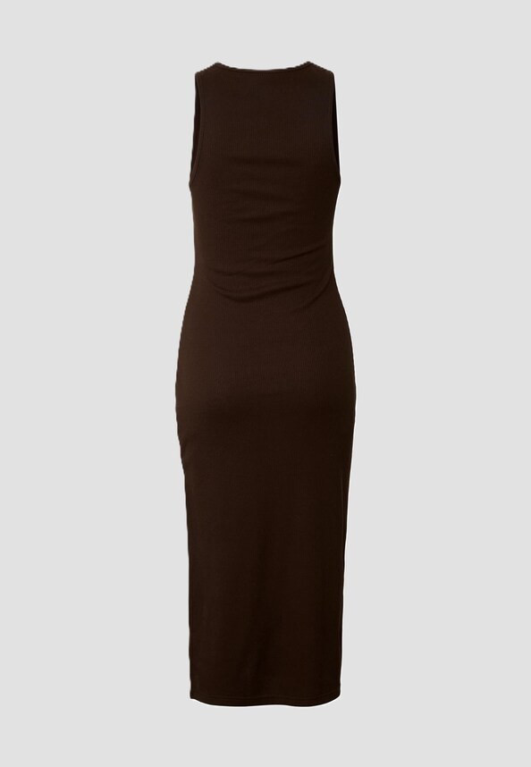 Ladies Long Racerback Rib Dress-3