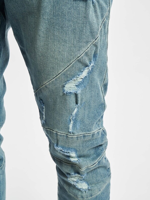 Paneled Denim Pants-6