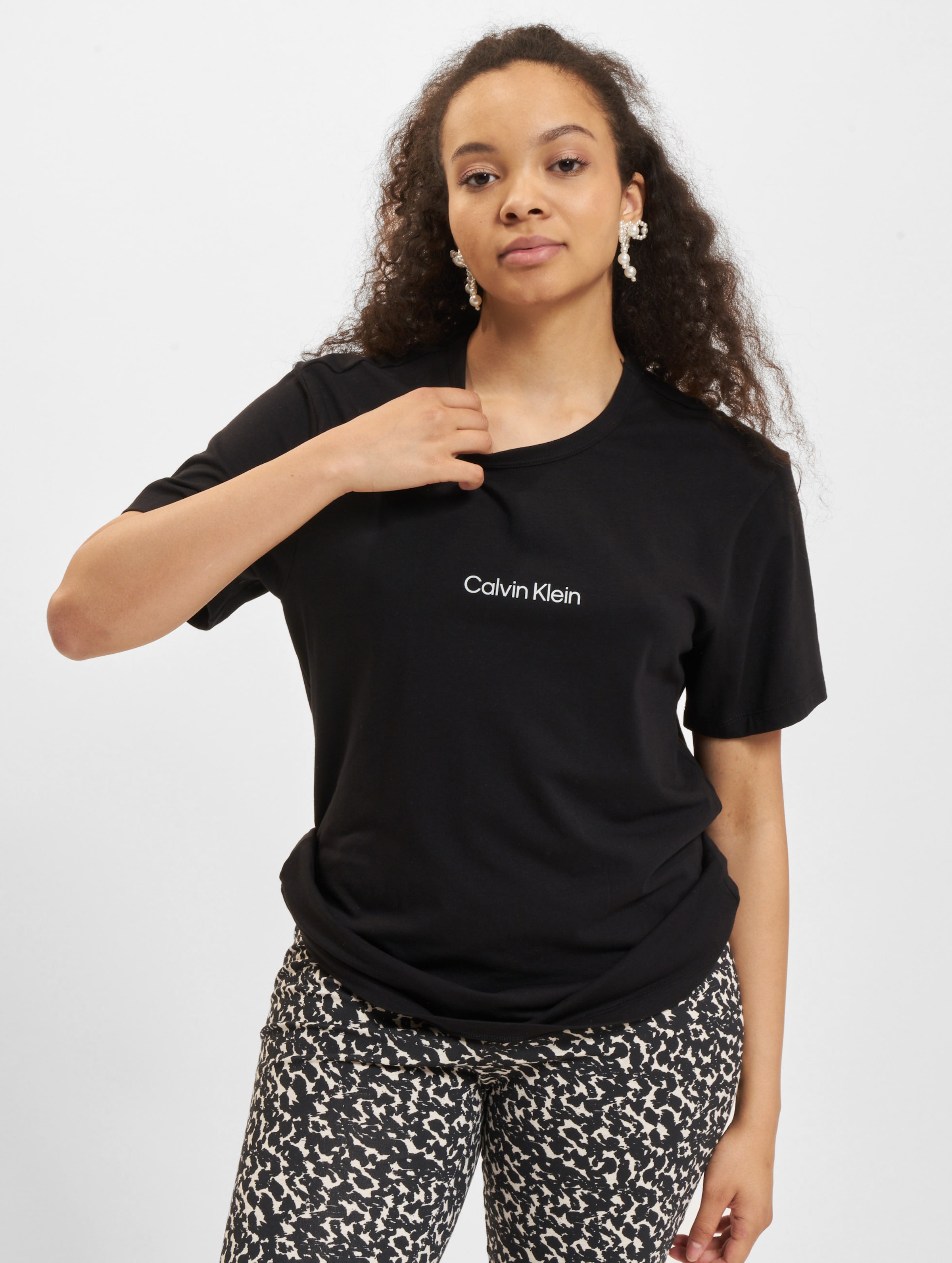 Calvin Klein Underwear S/S Crew Neck T-Shirt Frauen,Unisex op kleur zwart, Maat S