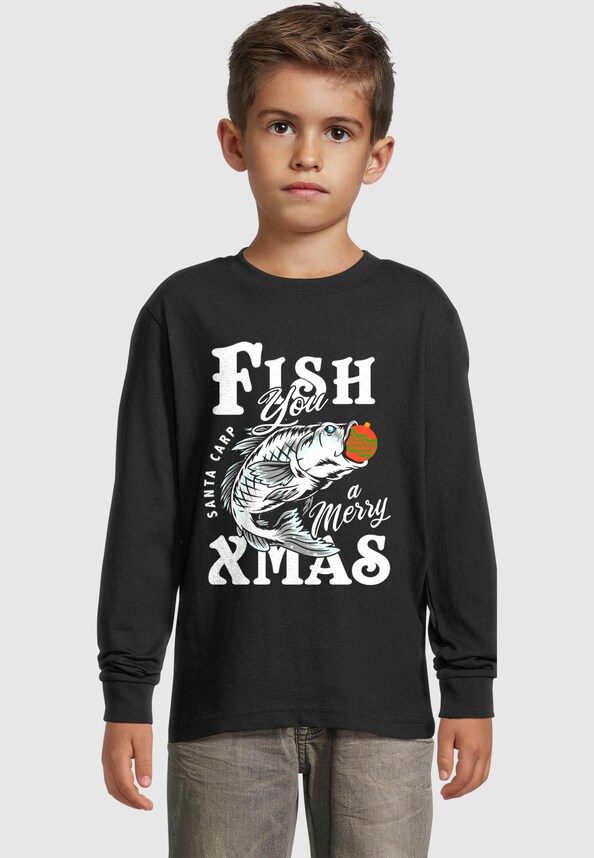Kids Christmas - Fish You Christmas Longsleeve-0
