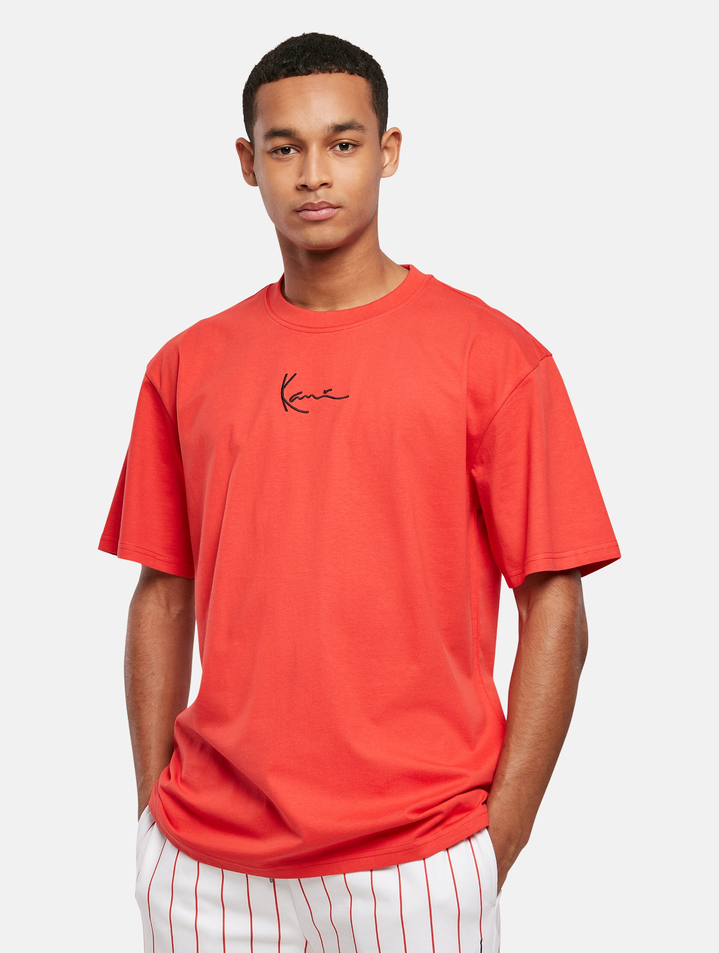 Karl Kani Small Signature Essential Tee Männer,Unisex op kleur rood, Maat S