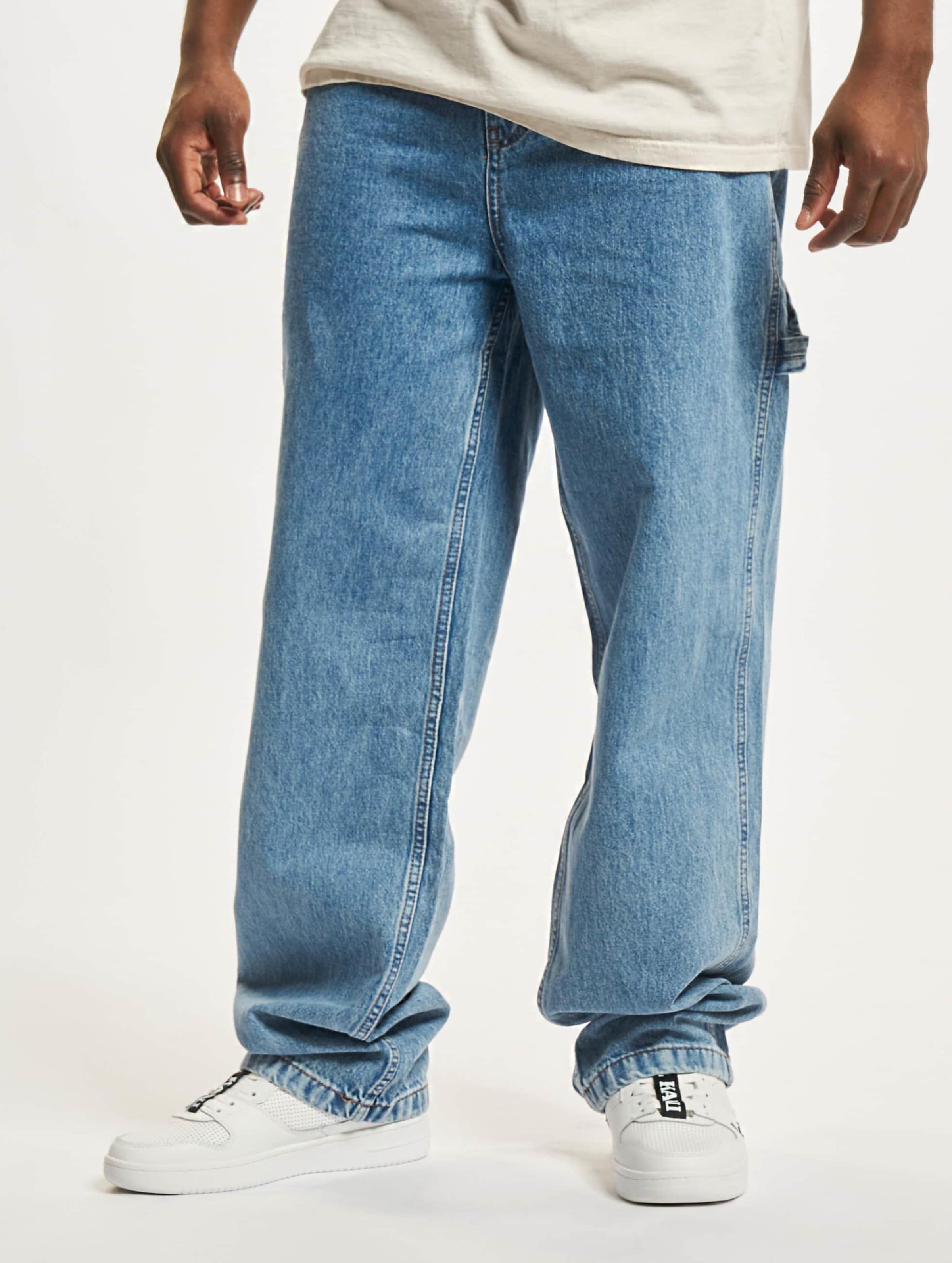 Karl Kani KM-PL063-091-10 KK Retro Baggy Workwear Denim Mannen op kleur blauw, Maat XXS