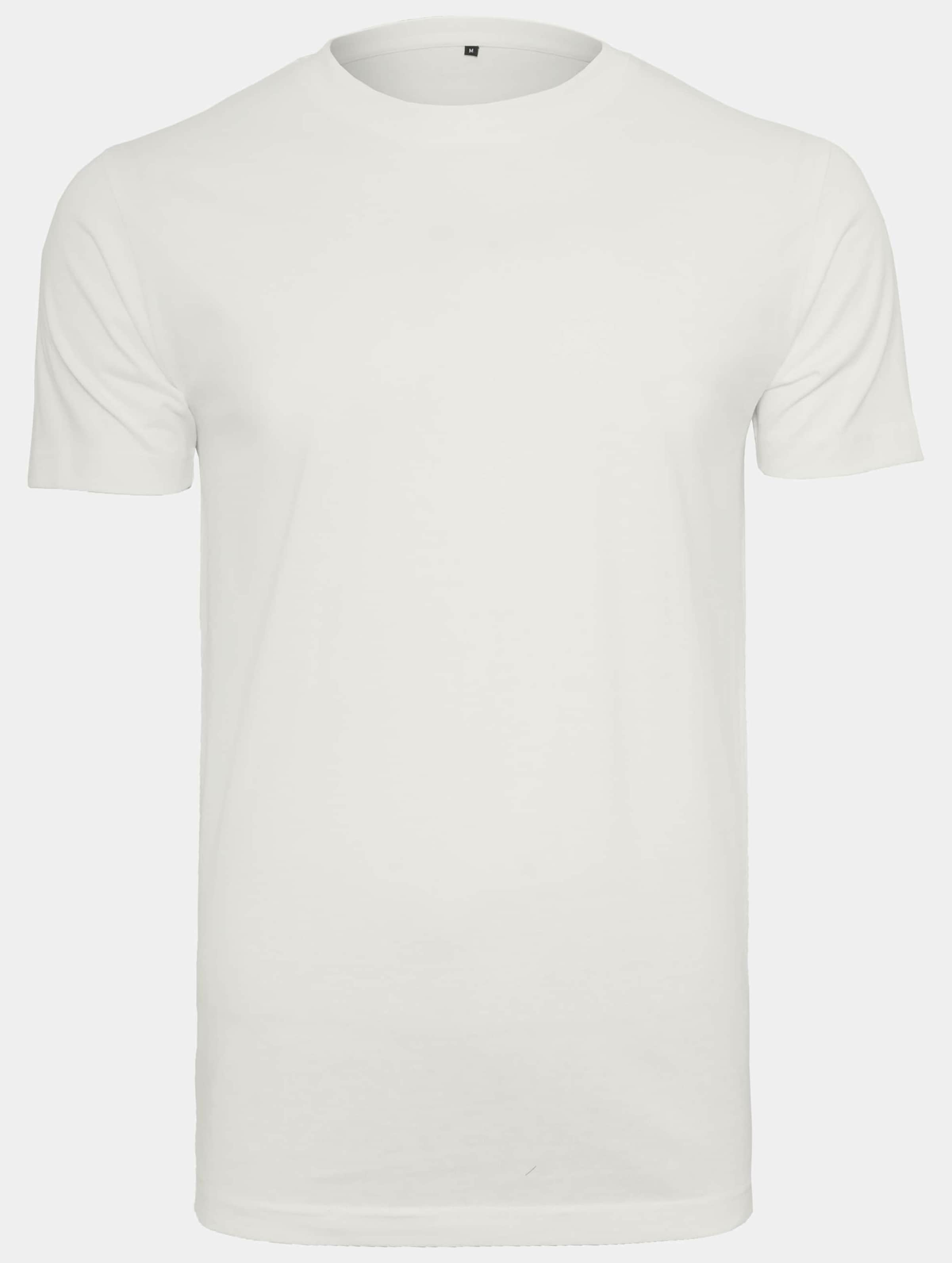 Build Your Brand T-Shirt Round Neck Mannen op kleur wit, Maat M