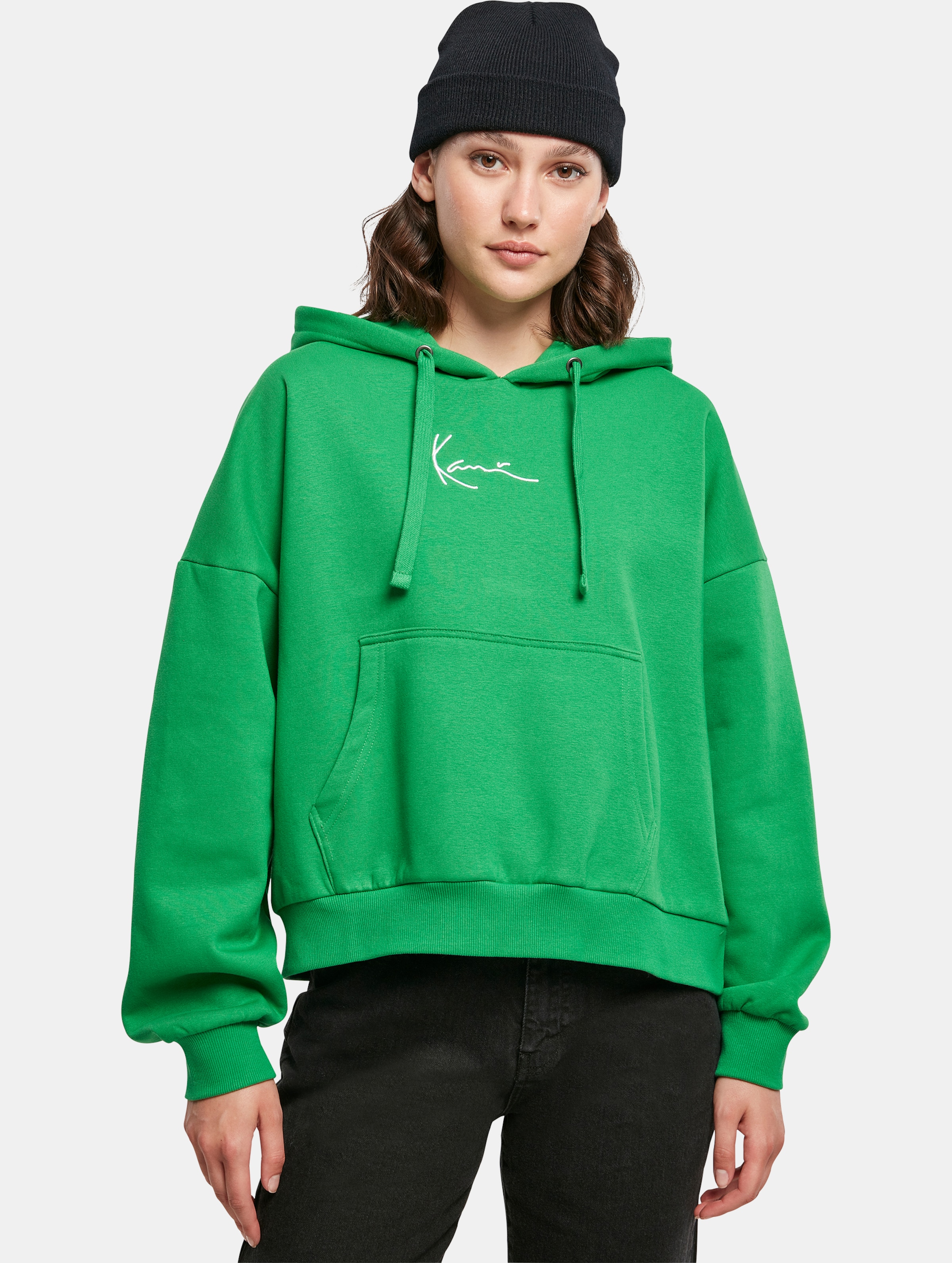 Karl Kani Small Signature Essential OS Hoodie Vrouwen op kleur groen, Maat XL