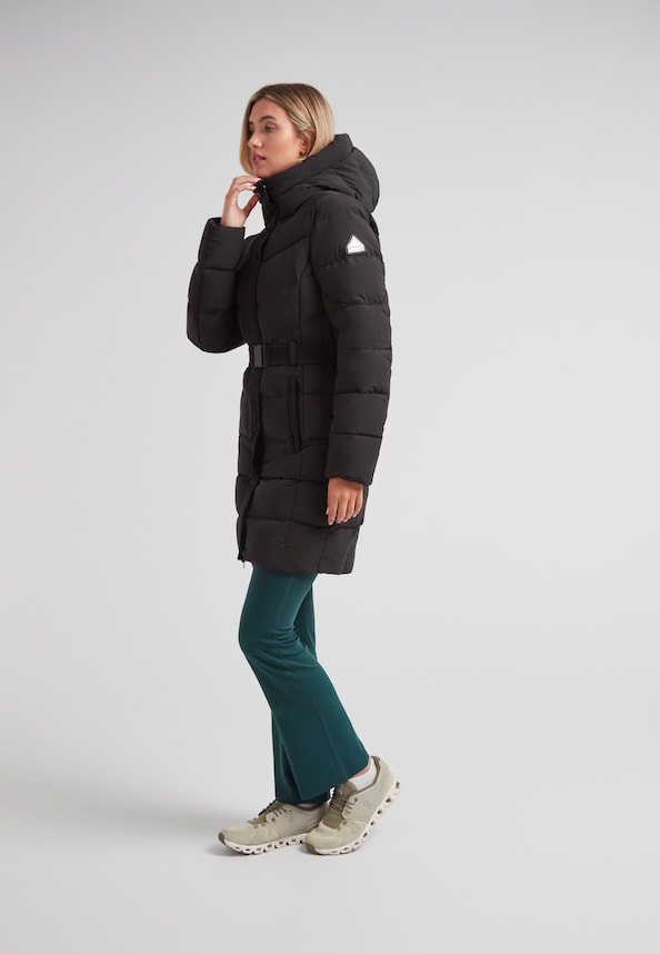 DIAMOND BELTED PUFFER COAT MATT-4