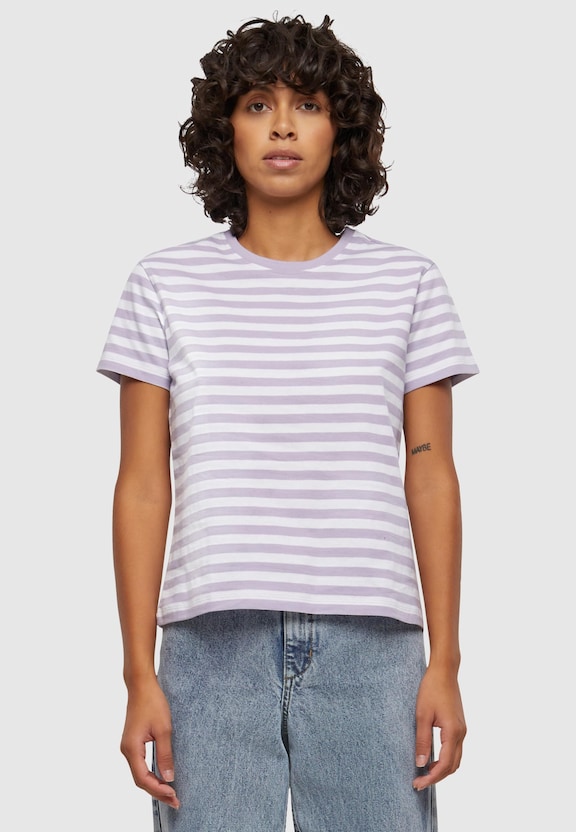 Ladies Regular Striped Tee-1