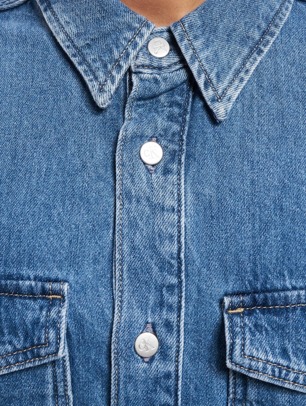 Calvin Klein Jeans Calvin Klein Jeans Utility Pop-Over Shirt Kleid |  DEFSHOP | 23161