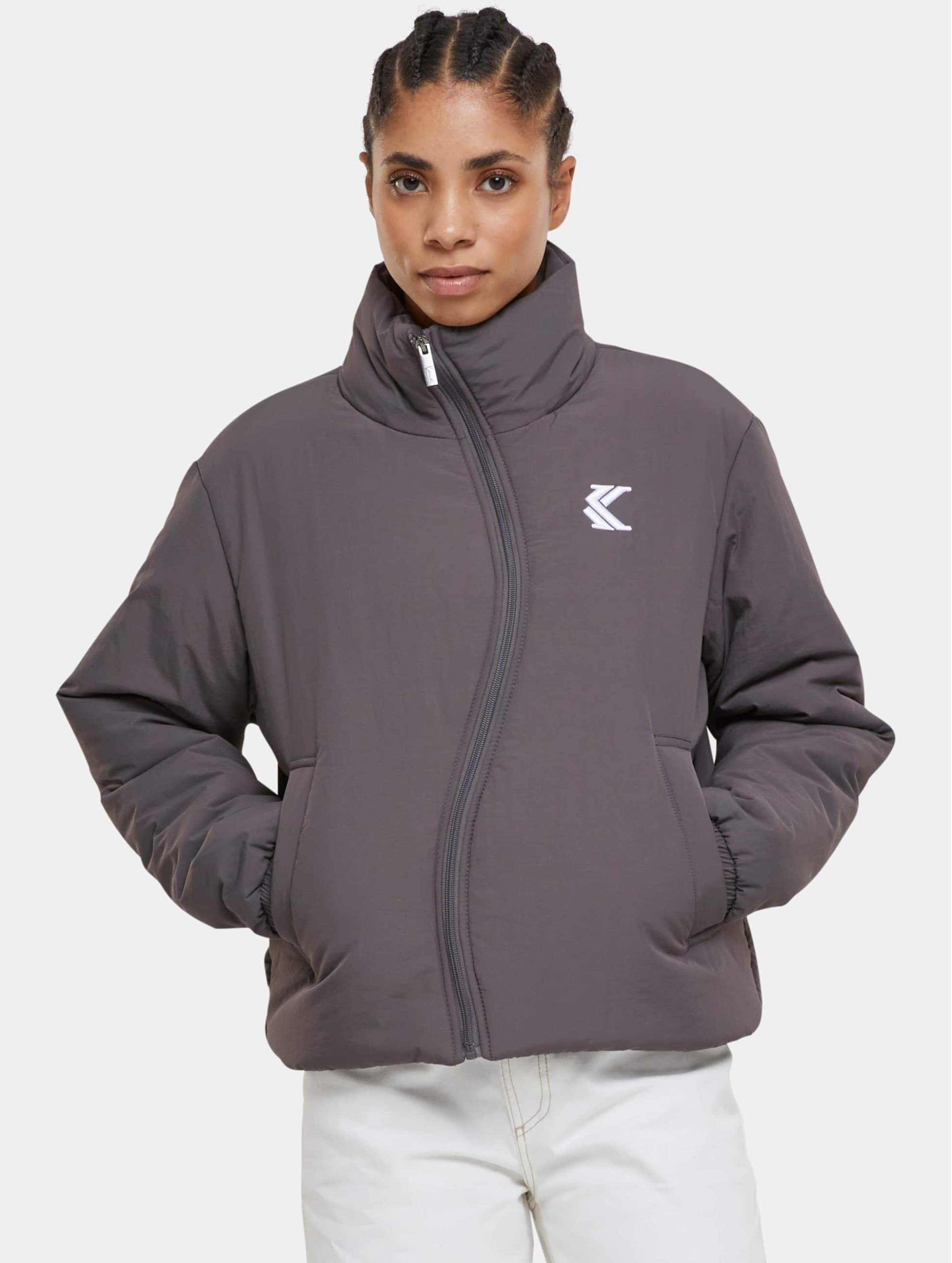 Karl Kani KW233-051-2 KK OG Wavy Puffer Jacket Vrouwen op kleur grijs, Maat M