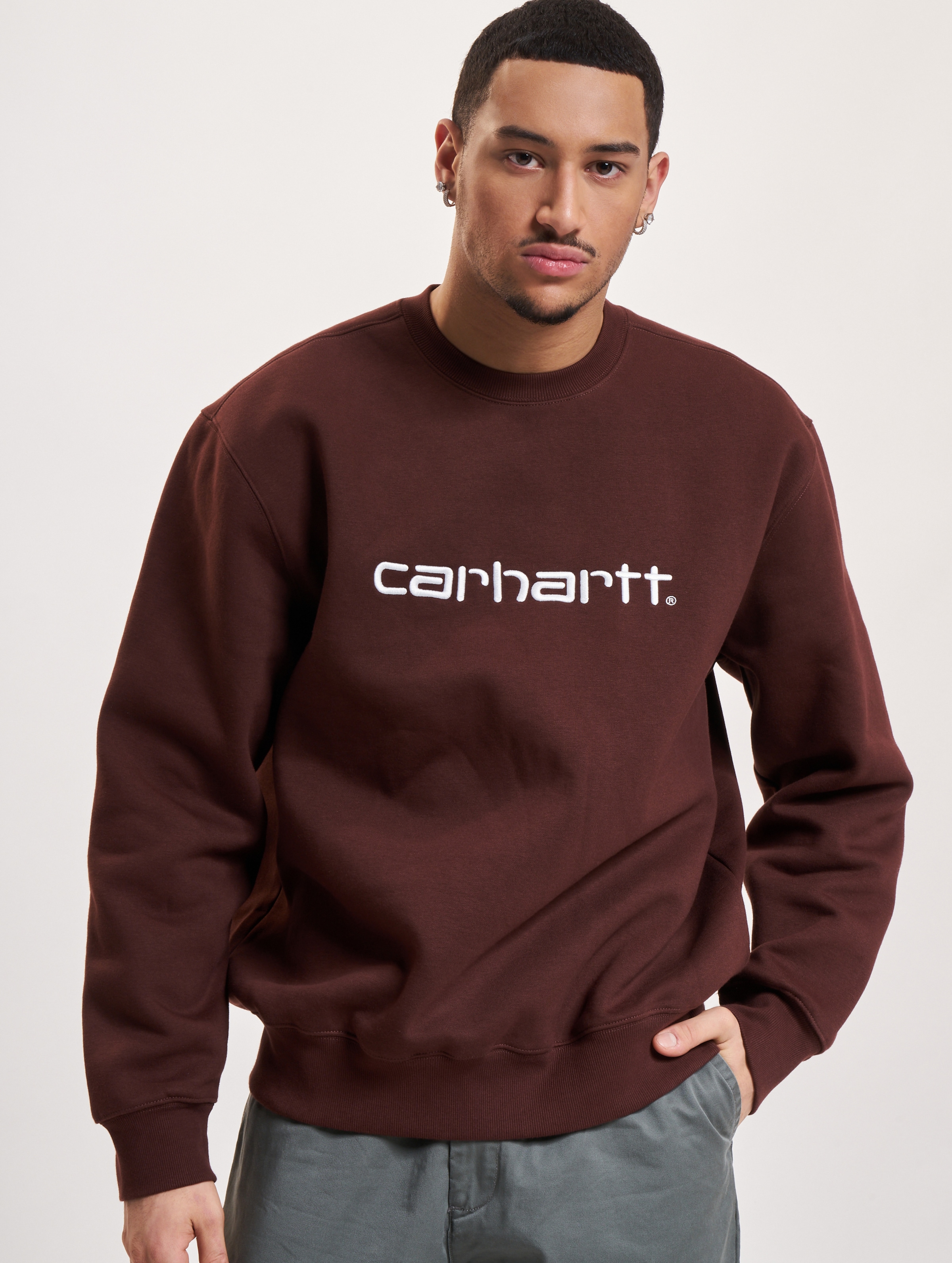 Carhartt WIP Sweater Mannen op kleur bruin, Maat XS