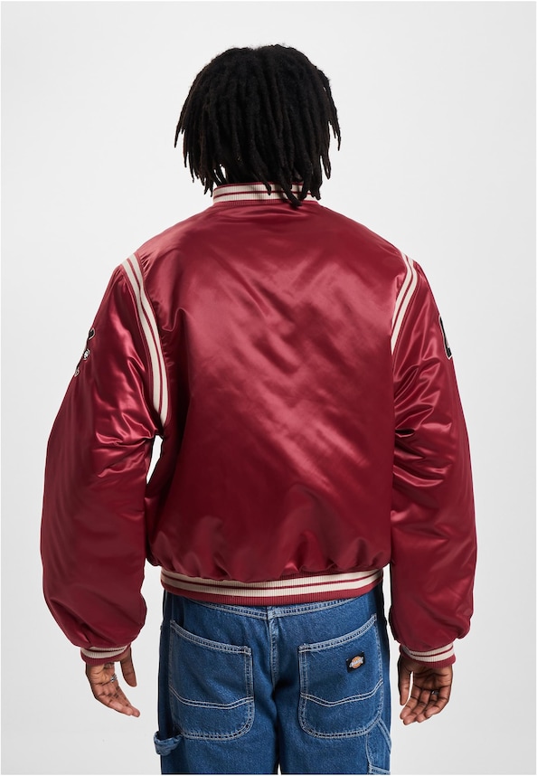 FUBU College Satin Varsity Jacket-1
