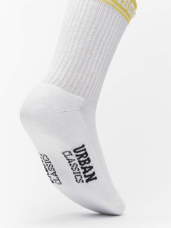 Short Sporty Logo Socks Coloured Cuff 4-Pack-8