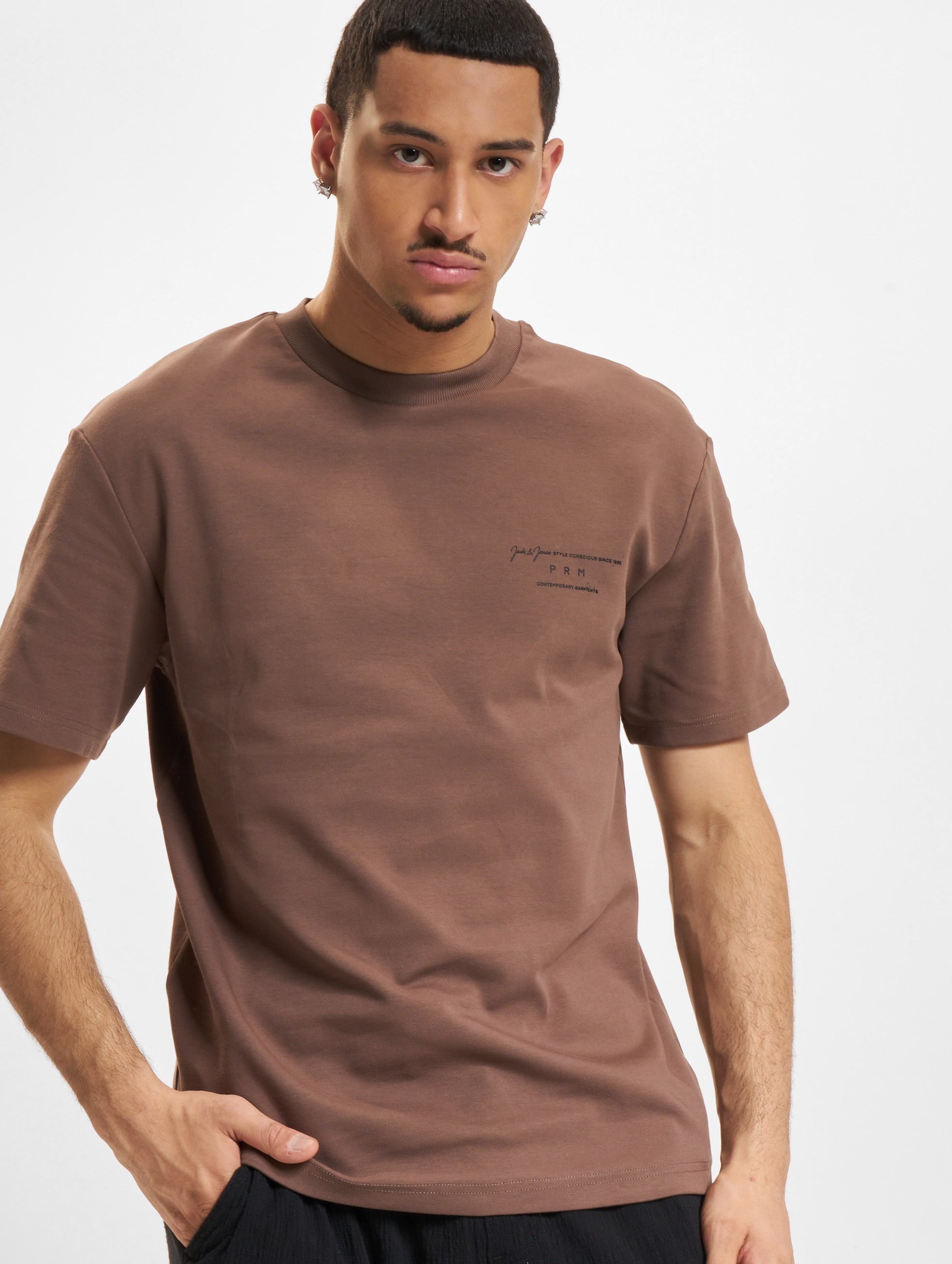 Jack & Jones La Sanchez Branding Crew Neck T-Shirts Männer,Unisex op kleur bruin, Maat L