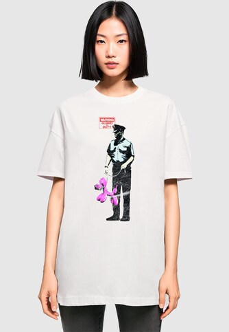 Ladies Brandalised - Pink Balloon Dog Oversized Boyfriend Tee