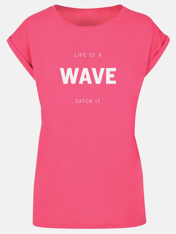 Ladies Summer - Life is a wave T-Shirt-3